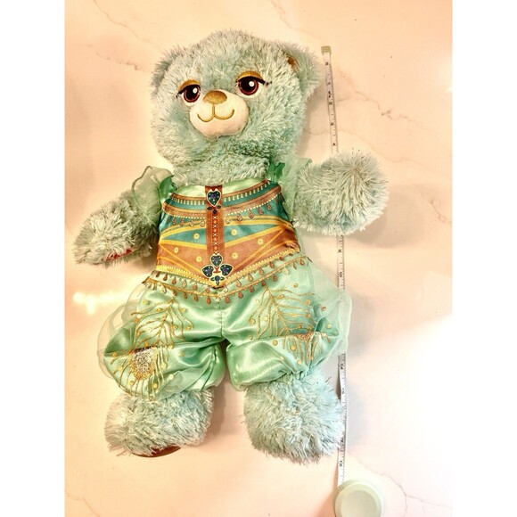Build-A-Bear Disney Aladdin Princess Jasmine Bear 18” Teal Plush Gold Outfit BAB - Picture 11 of 11